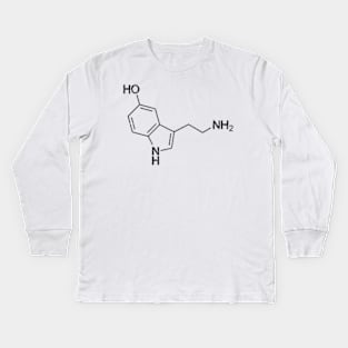 Serotonin Molecule Kids Long Sleeve T-Shirt